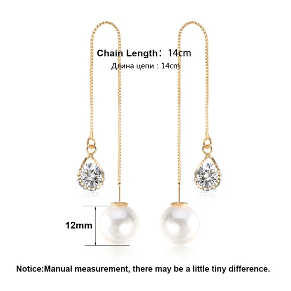 ❤️4 for $20 Sale❤️ Pearl CZ Earrings - Picture 2 of 6